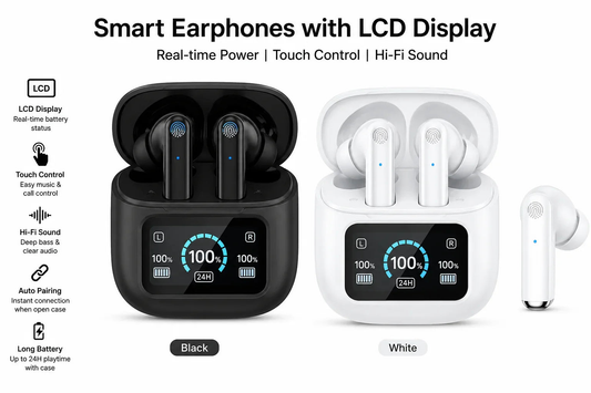 Smart Headphones With LCD Display