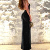 Women's Sexy Backless Gold-Embossed Dress - The Prime Cart